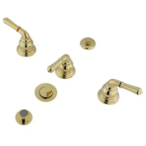 Magellan 3-Handle Bidet Faucet in Polished Brass