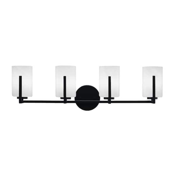 Unbranded Cottonwood 29 in. 4-Light Matte Black Vanity Light