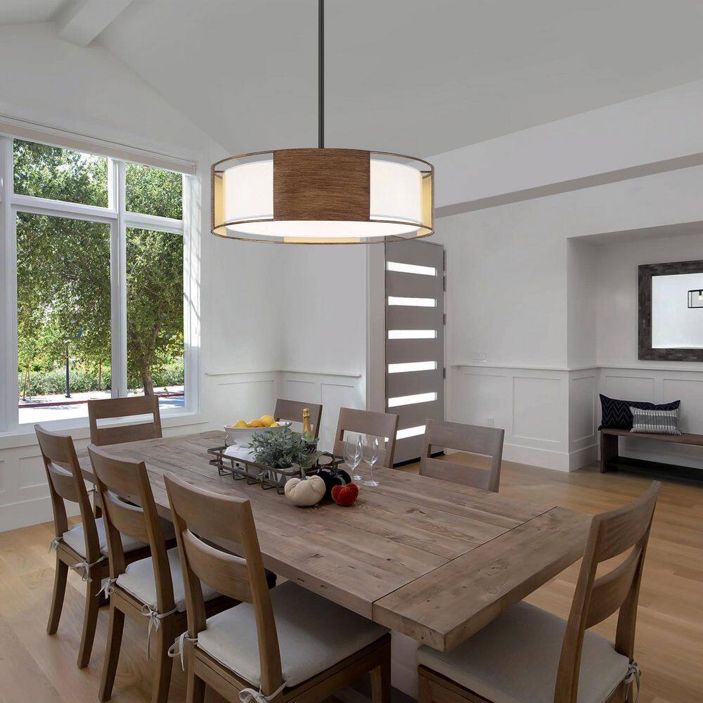 4-Light Brown Drum Chandelier With Fabric Shape For Dining Room Bedroom Foyer price history on PriceWatchPro