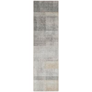 Chantille ACN568 Taupe 2 ft. 3 in. x 7 ft. 6 in. Machine Washable Indoor/Outdoor Geometric Runner Rug