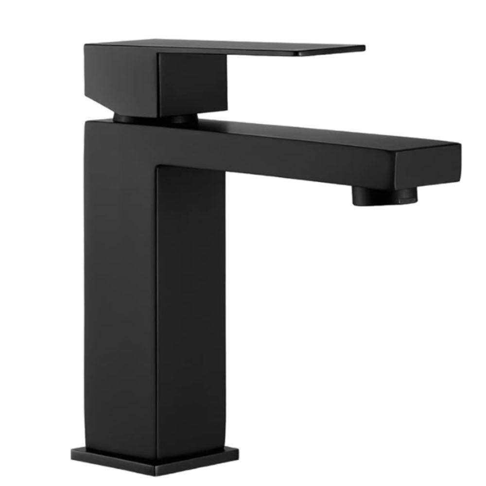 Matte Black Stainless Steel Single Handle Bathroom Faucet