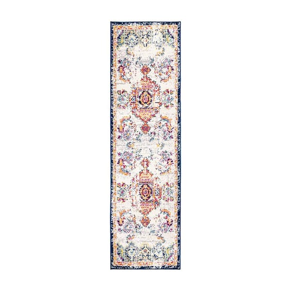 World Rug Gallery Vintage Distressed Boho Oriental Multi 2 ft. x 7 ft. Runner Area Rug