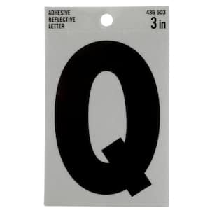 3 in. Vinyl Reflective Letter Q