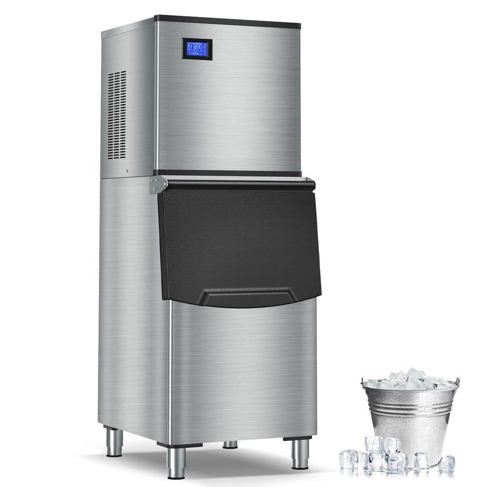 22 in. Freestanding Commercial Ice Maker 500 lbs./24 H Stainless Steel Ice Machine with Full Size Cubes
