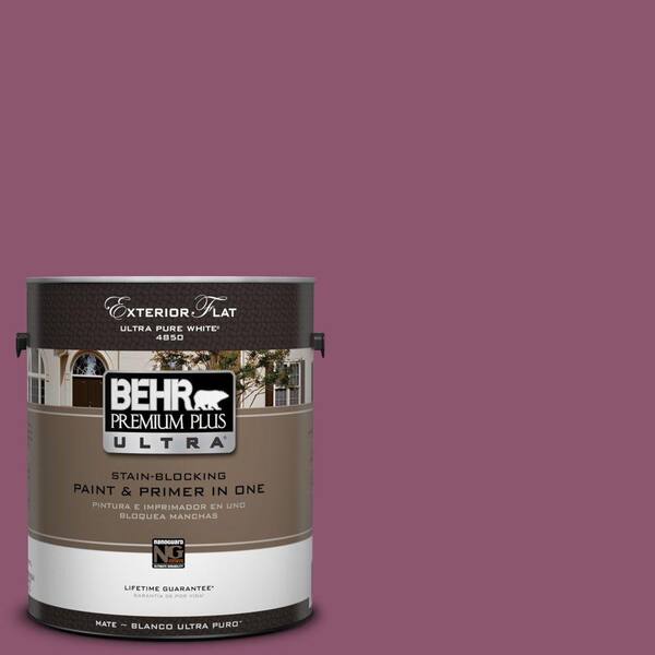 BEHR Premium Plus Ultra 1-Gal. #UL100-18 Majestic Orchid Flat Exterior Paint-DISCONTINUED