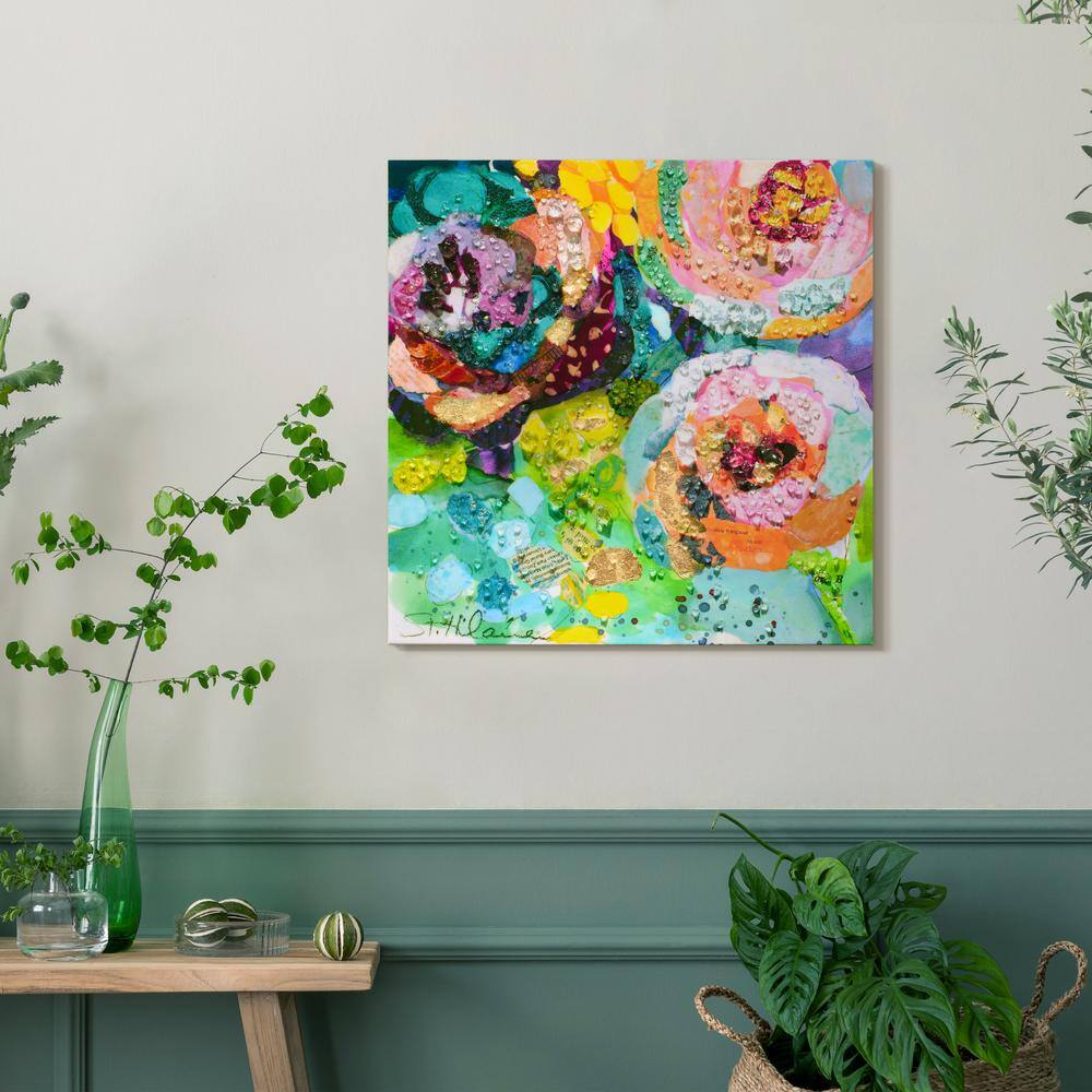Floral Radiance I & II Colorful Abstract Canvas Wall Art Set