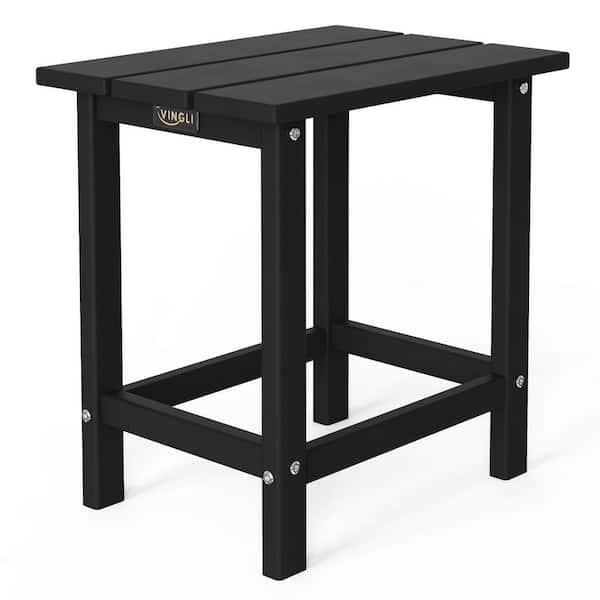 Karl home Black HDPE Patio Side Table