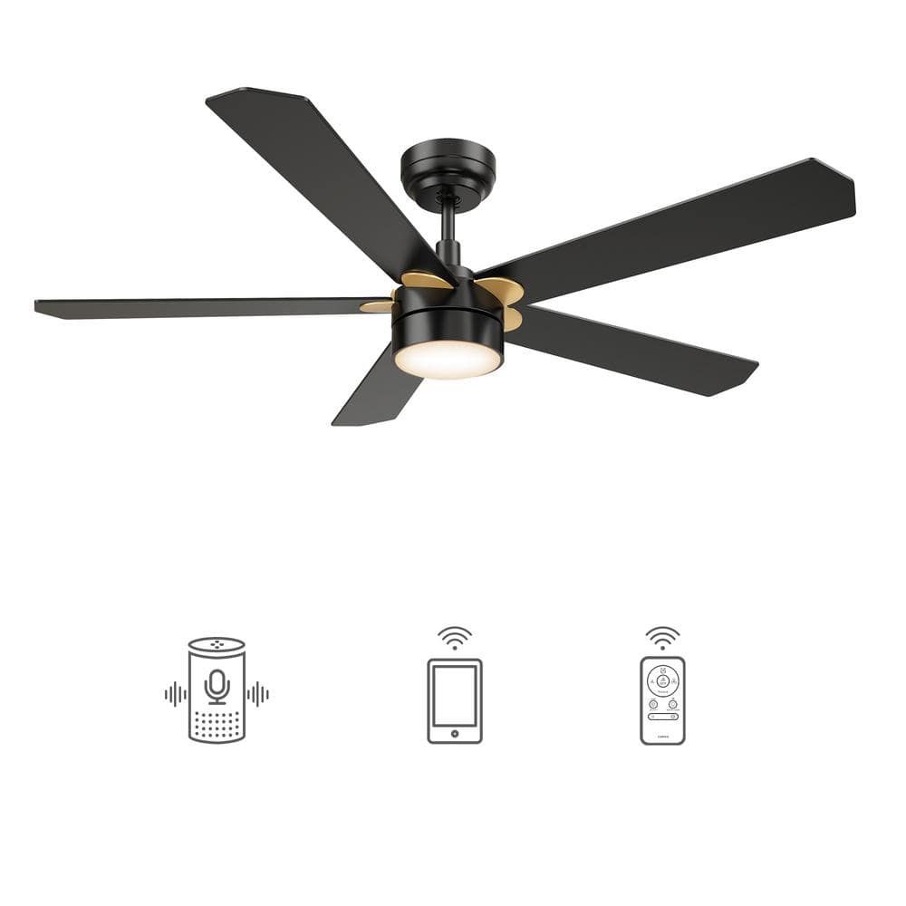 CARRO Granby 52 in. Integrated LED Indoor/Outdoor White Smart Ceiling Fan  with Light and Remote, Works with Alexa/Google Home HS525E2-L11-W1-1G - The  Home Depot