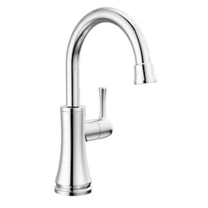 Transitional Single Handle Beverage Faucet in Polished Chrome