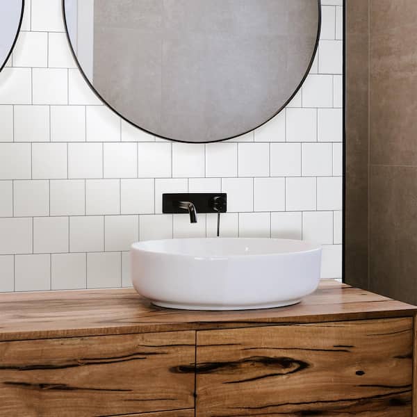 Smart Tiles Metro Medina 11.56 in. x 8.38 in. Peel and Stick Backsplash for Kitchen, Bathroom, Wall Tile 4-Pack - Green