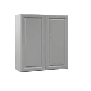 Designer Series Elgin Assembled 33x36x12 in. Wall Kitchen Cabinet in Heron Gray