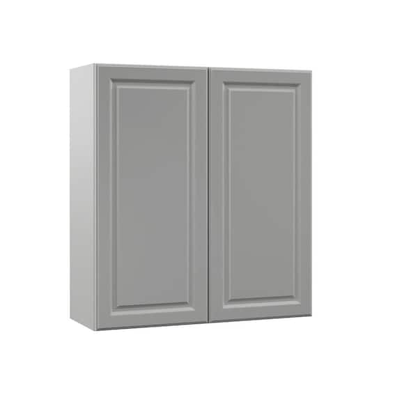 Designer Series Elgin Assembled 33x36x12 in. Wall Kitchen Cabinet in Heron Gray