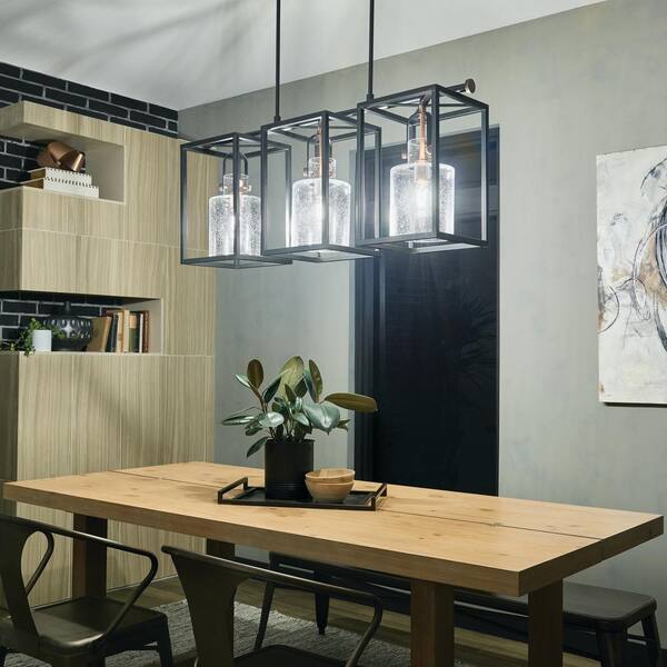 Kichler Kitner 3-Light Industrial Chandelier