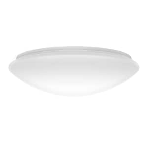 Optimal Ubevæbnet Gæstfrihed YANSUN 14 in. White Round 6000K Daylight White LED Flush Mount Ceiling Light  Fixture with Modern Smooth Cover H-XD01001DW18N1 - The Home Depot