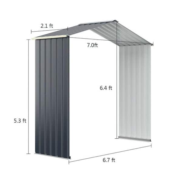 Clihome Shed Extension Kit, Outdoor Storage Space Expander, Adds