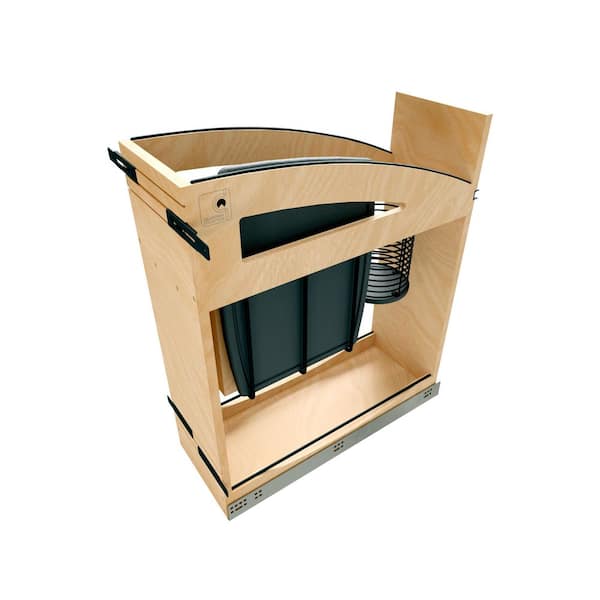Craftsman Collection Solid Maple Knife Block Pullout Organizer w/ BLUM Soft-Close for 12 in. Base Cabinets