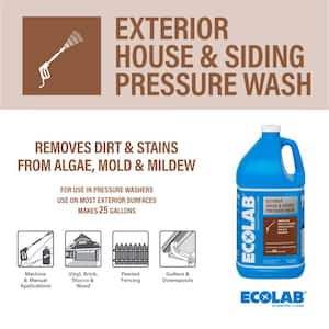 1 Gal. Exterior House and Siding Pressure Wash Concentrate Cleaner; Removes Algea, Mold and Mildew