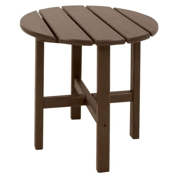 Ivy Terrace Classics 18 in. Mahogany Round Patio Side Table