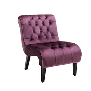 Purple Velvet Side Chair (Set of 1)
