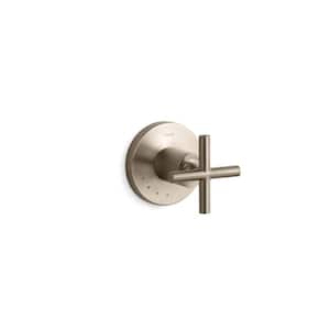 Purist 1-Handle Volume Control Valve Trim Kit with Cross Handle in Vibrant Brushed Bronze (Valve Not Included)