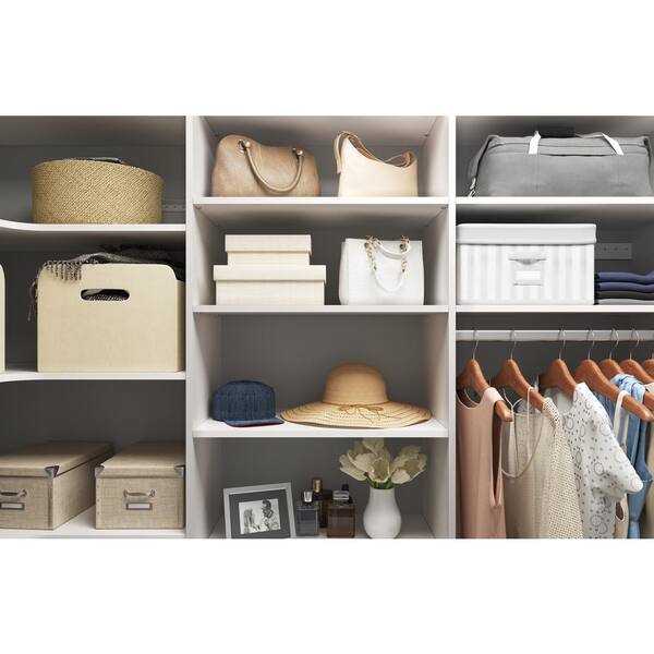 Buy Ultimate 84 In. W - 115 In. W White Wood Closet Corner System ...