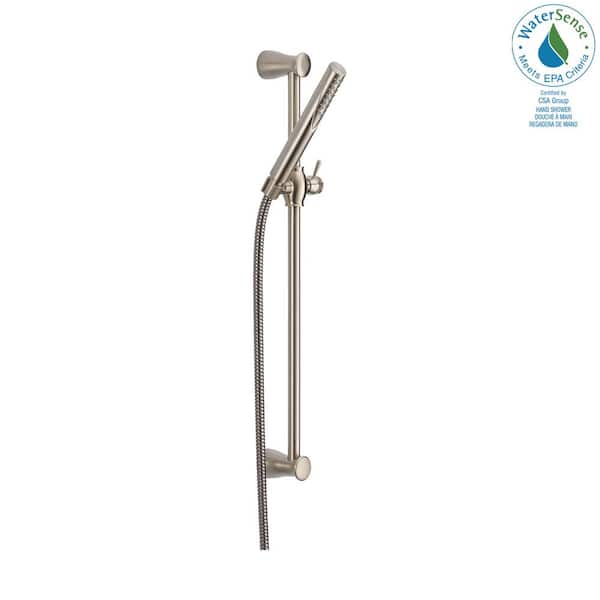 Delta 1-Spray Patterns 1.75 GPM 1.19 in. Wall Mount Handheld Shower Head in Stainless