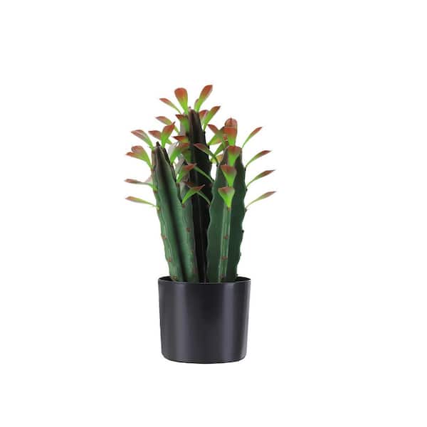 17 in. Green Artificial Cactus Potted Cactus Plants for Home Office Decoration