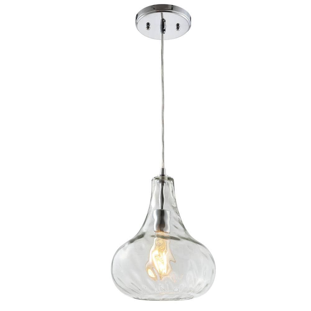 Ferano 9" Chrome Glass LED Pendant Light