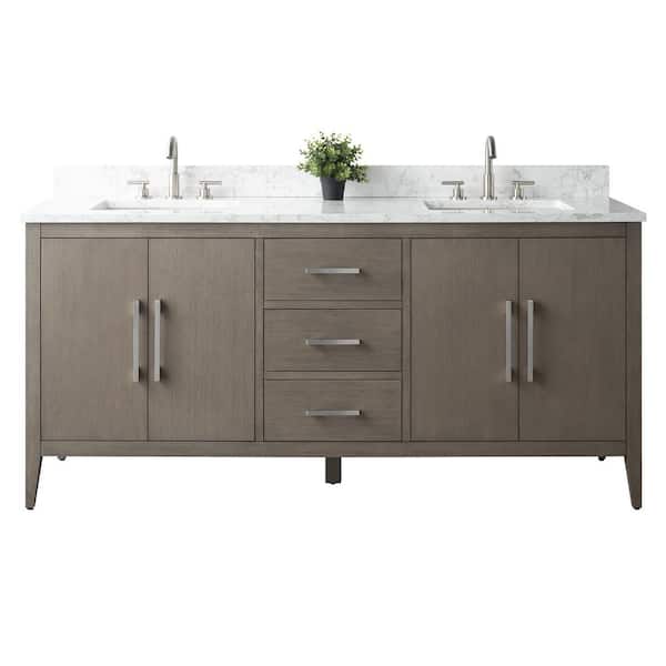 Vanity Art 72 in. W. x 22 in. D x 38 in. H Double Sink Bathroom