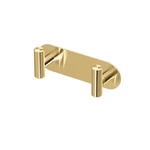 Gatco 1288B Glam Wall Mounted Towel and Robe Hook Rack with 3 Hooks Finish: Brushed Brass