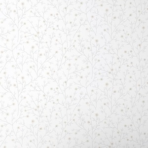 Ava Ditsy Natural Non-Pasted Wallpaper Roll (Covers 52 sq. ft.)