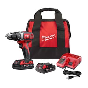 M18 18V Lithium-Ion Cordless 1/2 in. Drill Driver Kit w/(2) 1.5Ah Batteries, Charger, Soft Case
