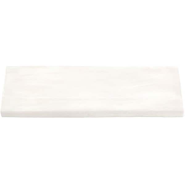 Ivy Hill Tile Amagansett Gin White 2.55 in. x 7.87 in. Mixed Finish Ceramic Wall Bullnose Tile