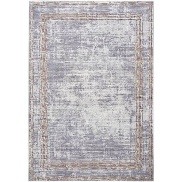 Nourison Daydream Silver 5 ft. x 7 ft. Contemporary Area Rug