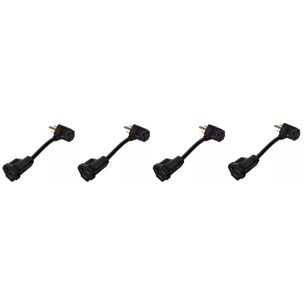0.5 ft. 16/3 Extension Cord, Indoor, Black (4-Pack) price history on PriceWatchPro