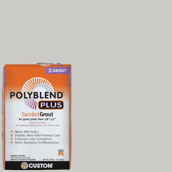 Custom Building Products Polyblend Plus #544 Rolling Fog 25 lb. Sanded Grout