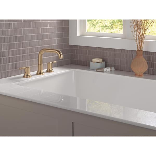 Delta Trinsic Gold 2-Handle Deck Mount Tub Faucet Trim Kit in