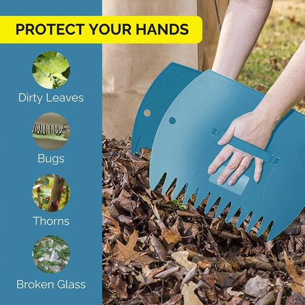 Kingsea Leaf Scoop Hand Rakes – 2 Pairs Adjustable Plastic Claws For Yard Cleanup (Yellow) - View #10