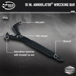 Annihilator 18 in. Wrecking and Utility Bar with 12 inch bar