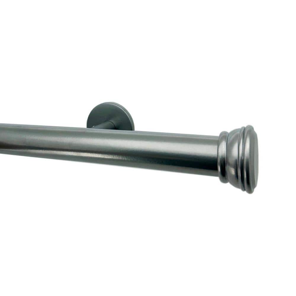 Transverse Curtain Rods Art Decor Tekno Pro 96 in. Non-Adjustable 1.13 in. Diameter Decorative ...