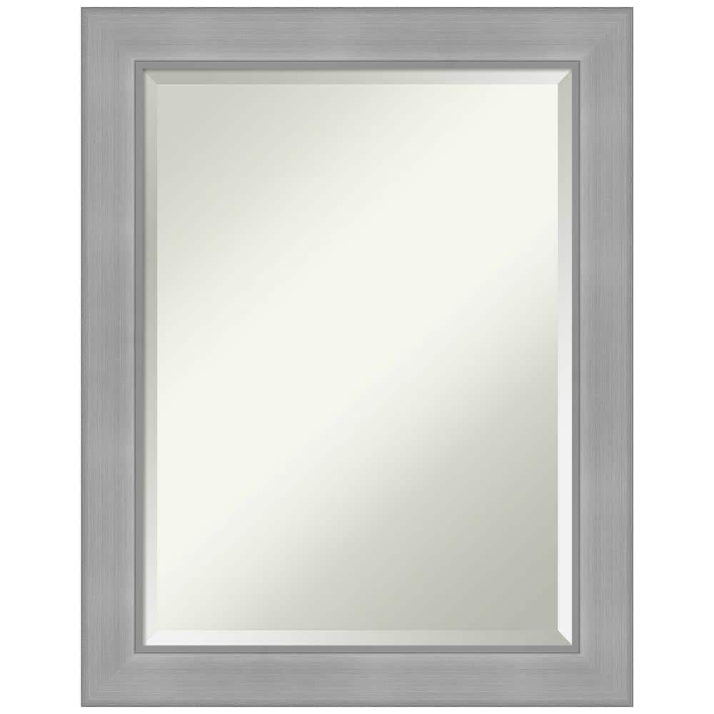 Vista Brushed Nickel Rectangular Bathroom Vanity Mirror