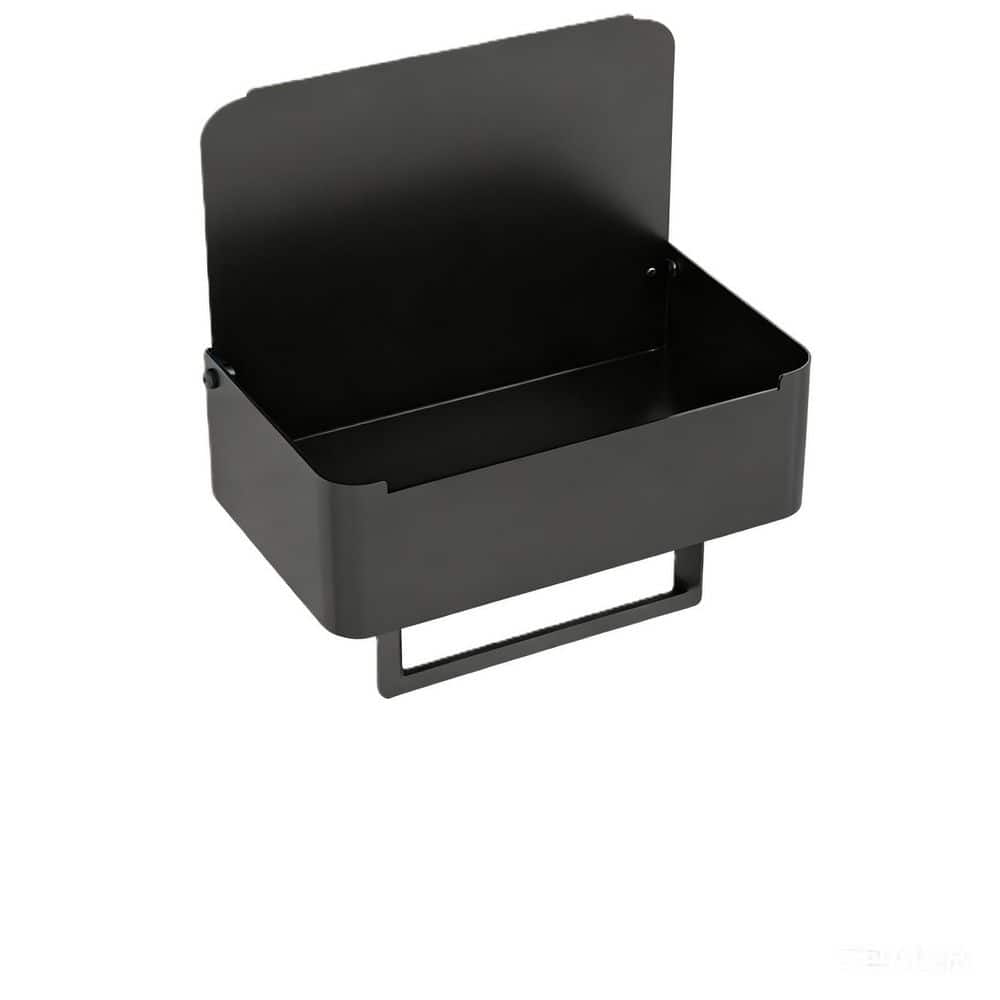 1-Piece Matte Black Wall-Mount Stainless Steel Toilet Paper Holder with Shelf, Easy to Install, Sturdy and Durable price history on PriceWatchPro