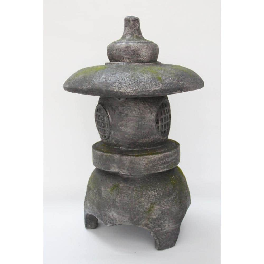 Stone colored Multi Purpose Pagoda Lantern with Magnetic Door