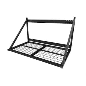 48 in. W x 28 in. H x 28 in. D Black Wall-Mounted Storage Rack