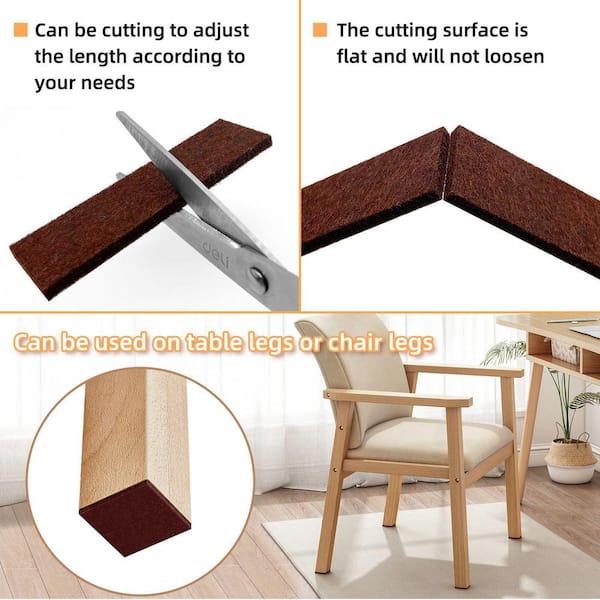 Angel Sar 54-Piece Brown Felt Furniture Pads, Anti-Vibration Soundproof Pads for Bed Frame BYUI7046 - The Home Depot Angel Sar 54-Piece Brown Felt Furniture Pads, Anti-Vibration Soundproof Pads for Bed Frame BYUI7046 - The Home Depot