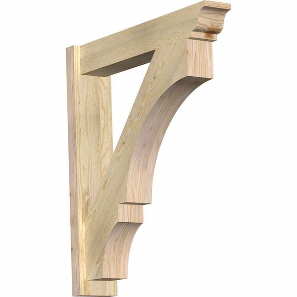 Ekena Millwork 6 in. x 34 in. x 30 in. Douglas Fir Balboa Traditional Rough Sawn Outlooker