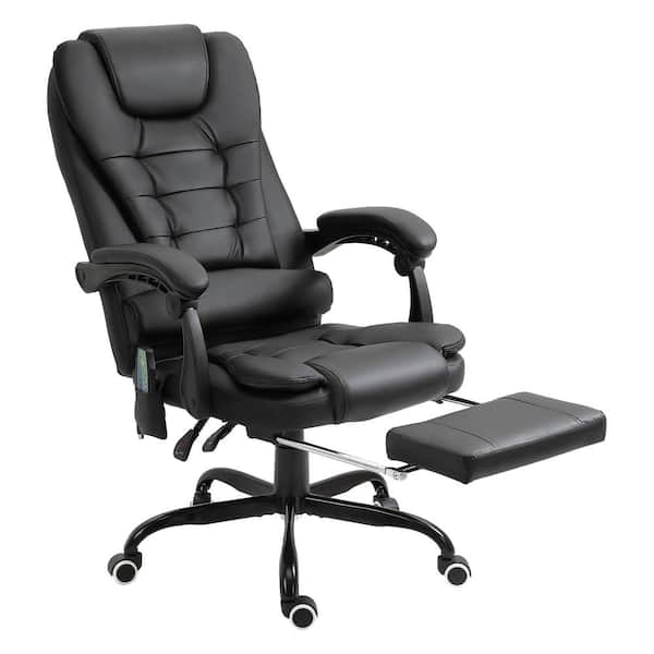 Paddie Ergonomic Executive Massage Office Chair, High-Back PU  Leather Desk Chair with Heated 6 Point Vibrating, Swivel Rocking Chair with  Padded Armrest and Adjustable Height (Black) : Office Products