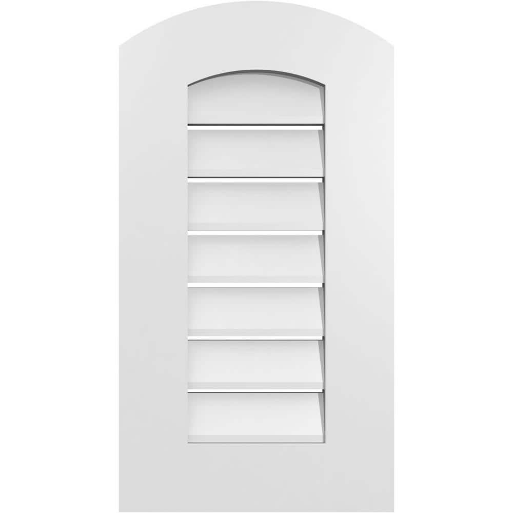 14 in. x 24 in. Arch Top Surface Mount PVC Gable Vent: Decorative with Standard Frame price history on PriceWatchPro