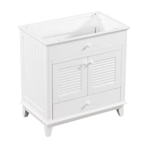 29.84 in. W x 18.07 in. D x 31.02 in. H Bath Vanity Cabinet without Top in White