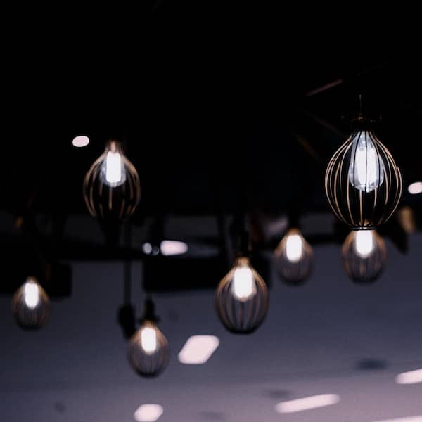 40-Watt Equivalent T14 Dimmable Straight Filament Clear Glass E26 Vintage Edison LED Light Bulb, Daylight 5000K (4-Pack)